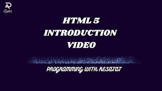 01 Introduction HTML5 Full Course [upl. by Norat376]