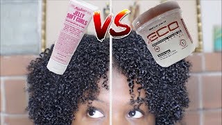 JELLY SOFT CURLS VS ECO STYLE COCONUT OIL  NATURAL HAIR TUTORIAL [upl. by Ramsey]