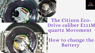 Citizen EcoDrive E111M how to change Rechargeable Battery  TrendWatchLab  Citizen EcoDrive [upl. by Agnese741]