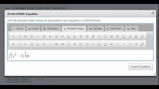 How to use the Instructure Canvas Equation Editor for Calculus [upl. by Monaco467]