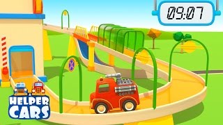 Helper cars  Cartoni animati per bambini Veicoli speciali e la gara di velocità [upl. by Dallman990]