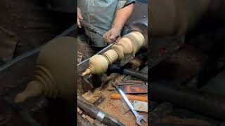 wood turning short woodturning flowerpot woodturn woodturnerlathe [upl. by Wakeen813]