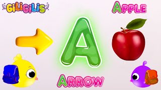 Learn Alphabet With Giligilis  Toddler Learning Video Songs amp Phonics Song Nursery Rhymes  ABC [upl. by Ball]