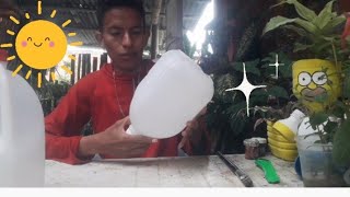 Macetas recicladas muy creativas para tu jardín con botellas de cloro😍❤♻️ [upl. by Lirrehs]