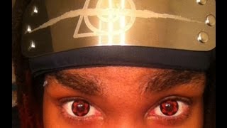 Sasuke Sharingan and Mangekyou Sharingan Contacts w how to put in and remove contacts [upl. by Barbabas]