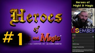 Heroes of Might amp Magic 1  Alamar campaign mission 1 DOSember VOD [upl. by Tica247]