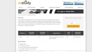 PMStudy Has FREE Six Sigma Yellow Belt Training  Certification [upl. by Rann]