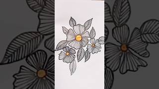 Simple and easy flower drawing shortvideo youtubeshorts yt subscribe [upl. by Crompton]