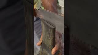 How to hang an axe handle with a cross wedge for hardwood craftsmanship shorts [upl. by Tichonn]