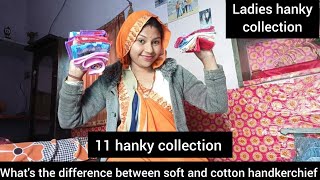 Soft handkerchief vs cotton handkerchief  ladies hanky collection anjalikumawat552 [upl. by Kravits]