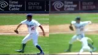 How To Make A Pitcher Pick Off Throw To First Base Left Handed  Los Angeles Dodgers [upl. by Sanborne]