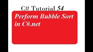 Perform Bubble Sort in C [upl. by Yenhoj]