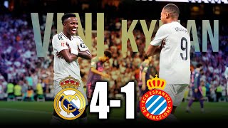 GOLEADA REAL MADRID vs ESPANYOL 41 LA LIGA 2024 GOl de MBAPPÉ [upl. by Leese292]