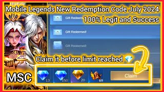 Mobile Legends Redeem Codes July 7 2024  MLBB Diamond Redeem Codes today  Fasthand Recommend 💎 [upl. by Nahpos]