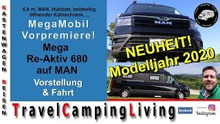 MegaMobil  Neuheit auf MAN  Mega ReAktiv 680  Vorstellung Testfahrt  Hubbett neue Sitzbank [upl. by Solakcin]