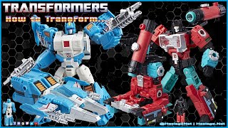 quotHEAD ONquot Transformers PW Titans Return Deluxe Perceptor amp Topspin  HNE Toys [upl. by Jacquenette936]