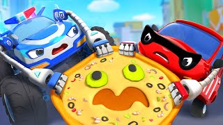 I Want Pizza 🍕  Sharing Is Caring  Police Rescue Team  Nursery Rhymes amp Kids Songs  BabyBus [upl. by Hsetim259]