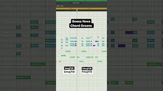 Bossa Nova Chord Groove in Piano Roll [upl. by Nwahsar]