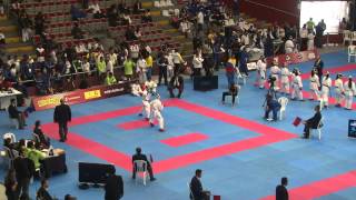 2014 Pan Am Karate Championship 1415 Male Kumite 52 Kg Adam Kraus [upl. by Akimas]