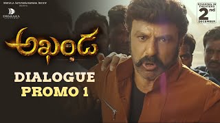 Akhanda  Dialogue Promo 1  Nandamuri Balakrishna  Boyapati Srinu  Thaman S  Dec 2nd [upl. by Ittak]