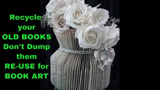 Book folding VASE The most popular VASE ONLY 30 min to make [upl. by Lanuk885]