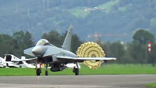 Eurofighter landing at Zigermeet 2019 Mollis Switzerland [upl. by Mattox]