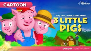 The three little pigs  Moral story  kids story  kids cartoon  Moral story for kids and toddler [upl. by Eynobe]