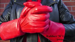 Red Gauntlet Leather Gloves [upl. by Ydniahs]