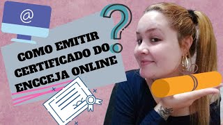 ENCCEJA 2020 CERTIFICADO DIGITAL COMO EMITIR [upl. by Sell]