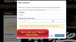 Bravo Poker Live  How To Associate a Players Club Card [upl. by Sera510]