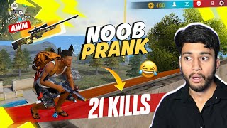 NOOB PRANK IN SOLO VS SQUAD 21 Kills AWM Gameplay  Badge99 [upl. by Fries838]