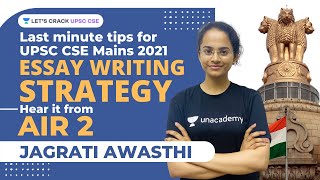 Essay Writing Strategy for UPSC CSE 2022 Exam by UPSC Topper AIR 2 Jagrati Awasthi [upl. by Ailiec613]