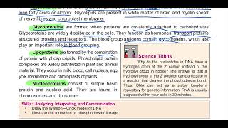 Conjugated Molecules 11th biology biomolecules conjugated glycolipids glycoproteins lipoprotein [upl. by Saltzman]