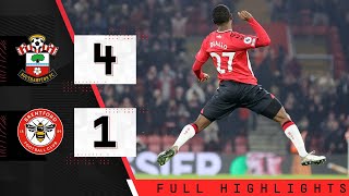 HIGHLIGHTS Southampton 41 Brentford  Premier League [upl. by Hcurab562]