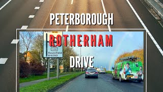 Peterborough  Rotherham England Drive  A47A1M18A631  February 2024 [upl. by Alolomo]