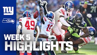 Game Highlights Giants vs Seahawks Week 5  New York Giants [upl. by Nibur687]