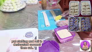 In A Tub Recipe Tikoy Roll And Sapinsapin RollFllingCoatingCuttingArrangement [upl. by Aened]