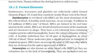 Body fluids and Circulation Formed elements RBC WBC and Platelets NEET BASIS NCERT [upl. by Xyla]