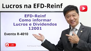 EFDReinf  Lucros e Dividendos  informações importantes para declarar corretamente  R4000 [upl. by Areip523]