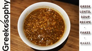 Greek meals you can make at home  Lentil Soup Recipe Fakes  Vegan [upl. by Corbin761]