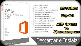 Descargar e Instalar AIO Office 2016 VL Multilenguaje 3264bits [upl. by Navy]