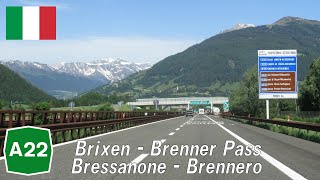 Italy A22 Brixen  Brenner Pass [upl. by Nohsid281]