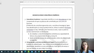 Consciência Fonológica Teoria e Prática  Curso Grátis Aula 1 [upl. by Adyht]