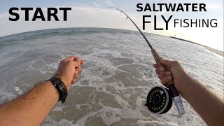 How to START Saltwater Fly Fishing  A INTRODUCTION  Tackle for Surf Pier amp Rock [upl. by Eerehs]