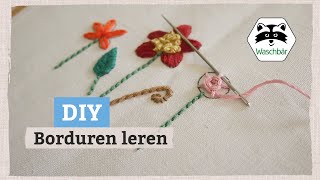 Borduren voor beginners 7 basissteken om mee te beginnen [upl. by Ettennan]