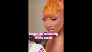 Megan the stallion reacts to deep sea swimming rap shortvideo [upl. by Llerdnek]