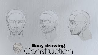 How to draw a portrait using Loomis method [upl. by Noiroc]