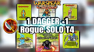 Warspear Online  Rogue Solo T4 Using 1 Dagger 1 [upl. by Novrej]