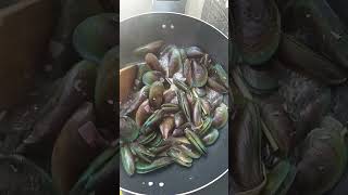 Cooking Musselsyoutubeshortsshortvideofoodcherrymukbangasmr [upl. by Aenil]