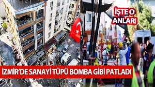 İzmirdeki Patlama Anı Kameraya yansıdı haber [upl. by Begga]